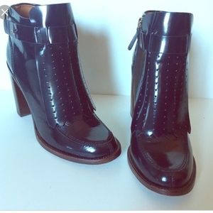 Authentic Tory Burch Blue Patent Booties